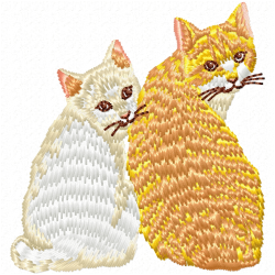 Cats Embroidery Design 2 Cats Embroidery Design 2